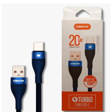 Cabo Usb A para Tipo-C  Blindado Turbo  1Metro Preto CB717  cod: 3854