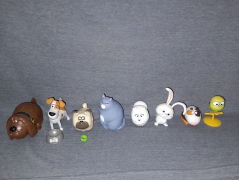Coleção com 7 personagens do pets originais 