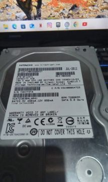 Hd Hitachi 3 TB 7200 Rpm - pouco uso