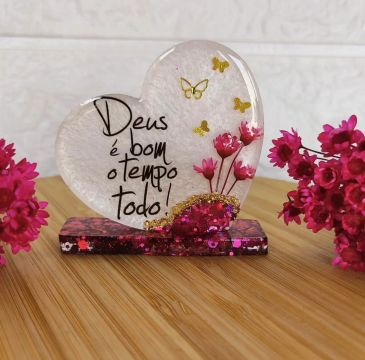 Mini Porta retrato em resina com frase motivacional dia das mães 10 unidades por 9,50