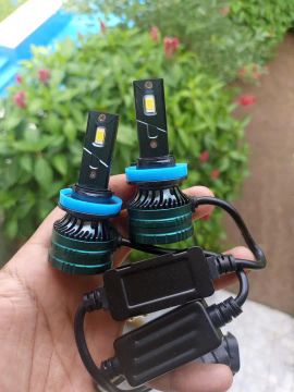 Lâmpadas Farol H11 Nano Ultra LED 6000k Par