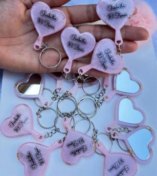 chaveiros personalizados em resina Mini espelho Aparti de 15 unidades 8,00