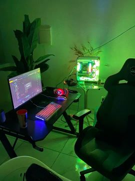 SETUP GAMER RGB COMPLETO PC + Mesa RGB + Cadeira + Monitor + Periféricos
