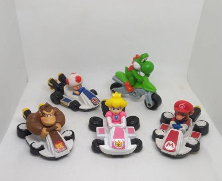 Lote 5 carrinhos Mario Kart Mcdonald's 2014/24