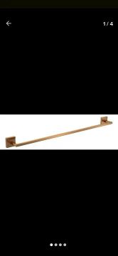 Porta toalha deca 60 cm rosé gold novo lacrado 