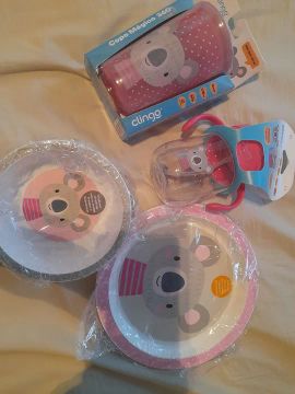 Kit Clingo Copo Mágico 360° + Pratos + Tigela