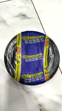 Cabo flexivel cobrecom 100m preto - envio rapido