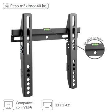 Suporte Fixo para TV Vinik 40kg 23"-42"