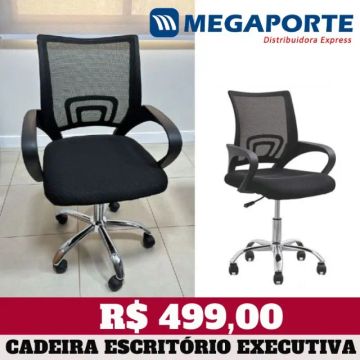 Cadeira de Escritório Executiva com Rodinhas (Novo) Entrega Grátis!