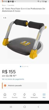 APARELHO DE ABDOMINAL NOVO 