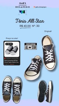 Tênis Converse All Star Preto