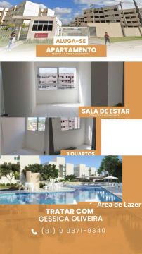 LOCAÇÃO DE APARTAMENTO ( 3 QUARTOS)