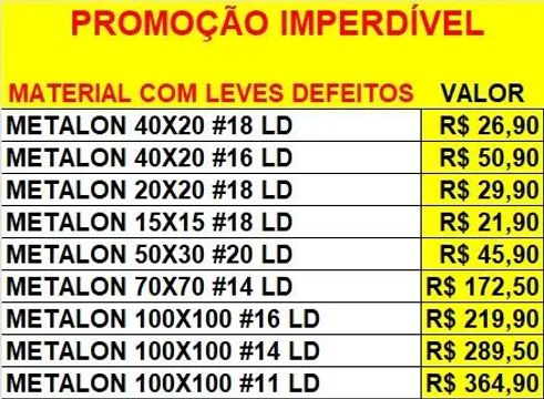 METALON E PERFIL COM LEVES DEFEITOS 