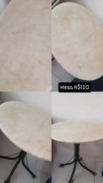 Mesa de mármore branca R$120