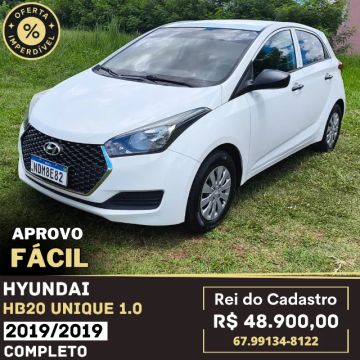 HB 20 Unique 1.0 2019/2019 - Completo- R$ 48.900,00 - Aprovo Fácil - Rei do Cadastro