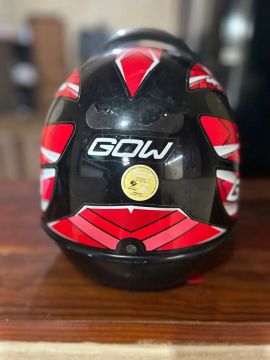 Capacete GOW Preto Vermelho