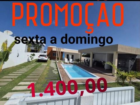 Casa com piscina aluguel temporada em Barra de Jacuípe