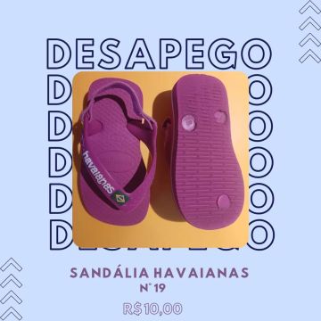 Sandália Havaianas Infantil N° 19 - Rosa