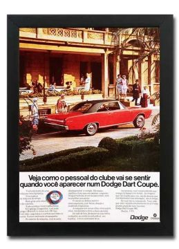 Dodge Dart 1971 ou 1972 - Quadro / pôster decorativo com propaganda original de revista