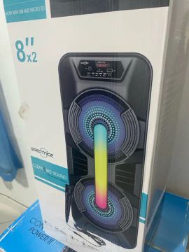 Caixa de Som Bluetooth 8'' com Microfone - Potente e com Iluminação