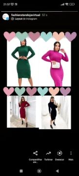 Vestido MIDI manga longa preto, nude, onça,bordo,verde, rosa Tam único 