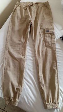 Calça Cargo Juvenil Bege