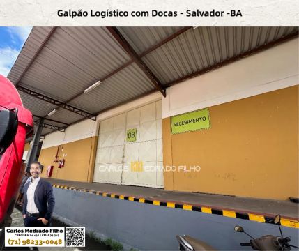 Galpão de 1.250 m² com Doca, em Pirajá  Localização Estratégica e Infraestrutura Completa!
