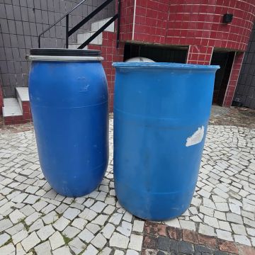 2 Tambores de Plástico Azul