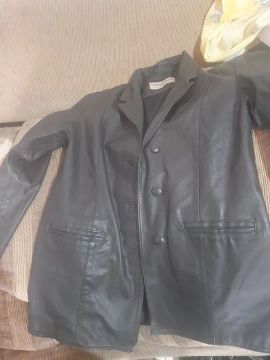 Casaco de couro feminino