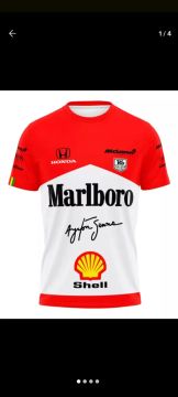 Camiseta de corrida Marlboro McLaren - Ayrton Senna