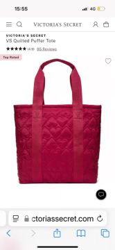 Bolsa Victoria?s Secret corações quilt alcochoada