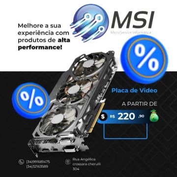 placa de video de 2,4 e 8 gigas
