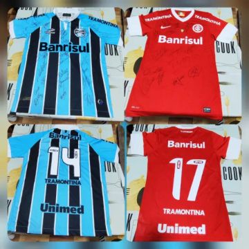 Camisas Oficiais Autografadas da Dupla Grenal