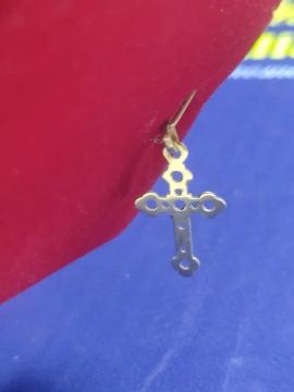 Pingente Cruzinha Ouro 18 Kilates 0.30 Gramas 21 mm                                       