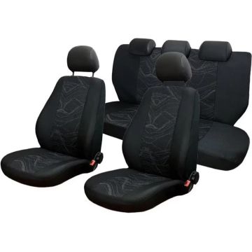 Jogo de capas de bancos para carro - Preto