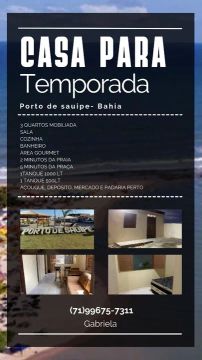 Casa para Temporada em Porto de Sauípe disponível carnaval 