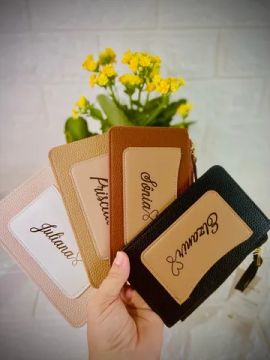 Carteiras Porta Cartão - Personalisada a Laser 