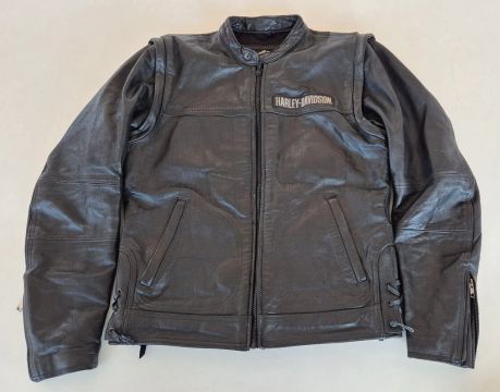 Jaqueta Masculina de Couro Legítima Harley-Davidson - Tamanho P