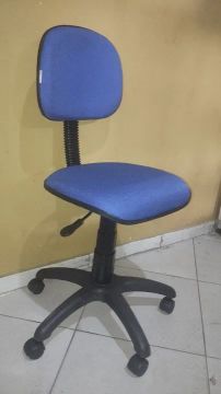 Cadeira de Escritório Secretária Giratória com Rodinhas Azul