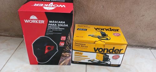 Maquina de Solda Vonder+ Máscara de solda worker