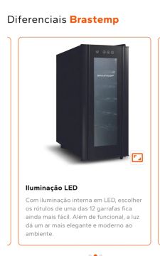 Adega Brastemp 12 Garrafas com painel touch 