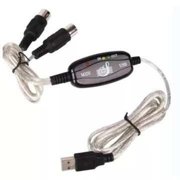 Cabo Midi Adaptador Interface Usb Conversor Audio Gravação(novos)