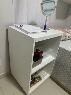 Rack de Organização Branco com 2 Prateleiras