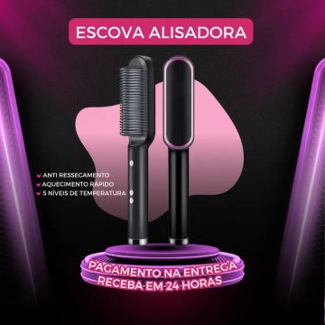 Transforme seu Cabelo com nossa escova alisadora 3 em 1