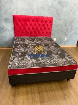 CAMA BOX CASAL NOVA JÁ COM COLCHÃO  ! ENTREGA IMEDIATA