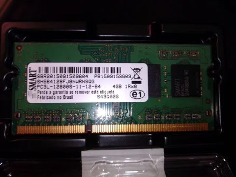 Memória RAM 4GB DDR3 1600MHz para notebook
