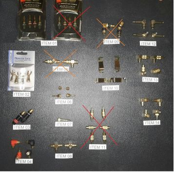 Adaptadores e conectores de alto nível banhado a ouro, novos!<br>