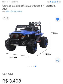 carro infantil eletrico 