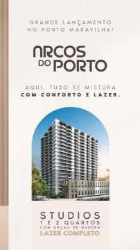 Studios e apartamentos 1 e 2 quartos no Porto Maravilha!