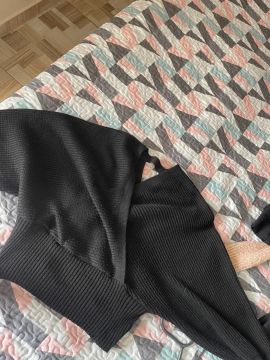 Blusa de tricot preta tamanho P/M lojas Giu story nova 